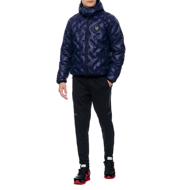 Emporio Armani  Solid Hooded Zip Cotton Jacket - Navy Blue. 6LPB64-PN8MZ-1554 圖 4