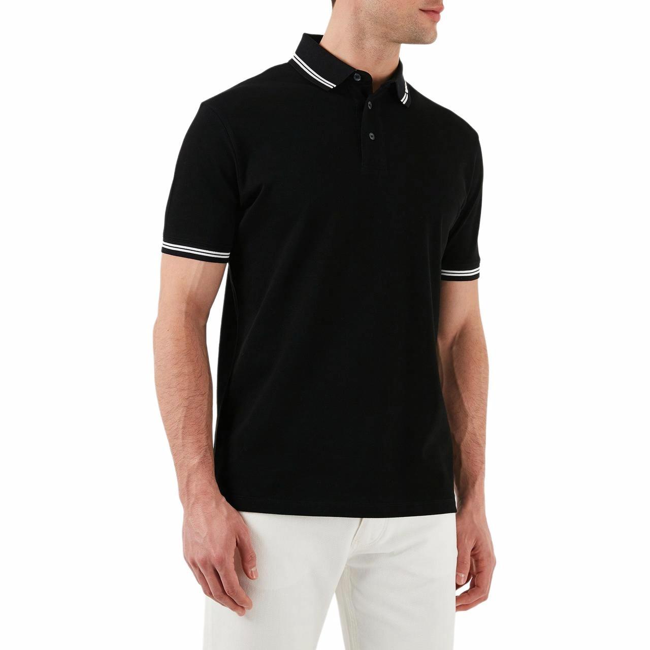 Details for Emporio Armani Baju Polo Hitam Logo Solid. EM000852-AF12955-FC188
