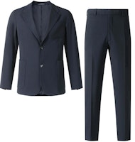 EMPORIO ARMANI Solid Midnight Blue Blazer Set SS24 Single-Breasted Suit. H41V13-01506-922 EMPORIO ARMANI Solid Midnight Blue Blazer Set SS24 Single-Breasted Suit. H41V13-01506-922