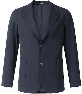 엠포리오 아르마니 솔리드 미드나잇 블루 블레이저 세트 SS24 싱글 수트. H41V13-01506-922 Lookbook 엠포리오 아르마니 솔리드 미드나잇 블루 블레이저 세트 SS24 싱글 수트. H41V13-01506-922