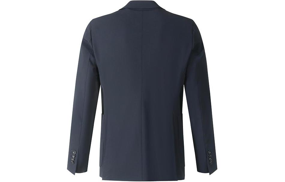 Shop 엠포리오 아르마니 솔리드 미드나잇 블루 블레이저 세트 SS24 싱글 수트. H41V13-01506-922