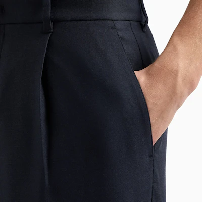 EMPORIO ARMANI 深藍色中腰直筒休閒長褲 FW24 EM000136-AF10458-UB118 Shop EMPORIO ARMANI 深藍色中腰直筒休閒長褲 FW24 EM000136-AF10458-UB118