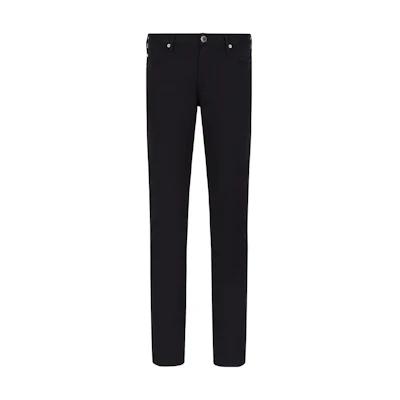 EMPORIO ARMANI Solid Navy Straight-Leg Casual Pants. 8N1J061GN0Z0920