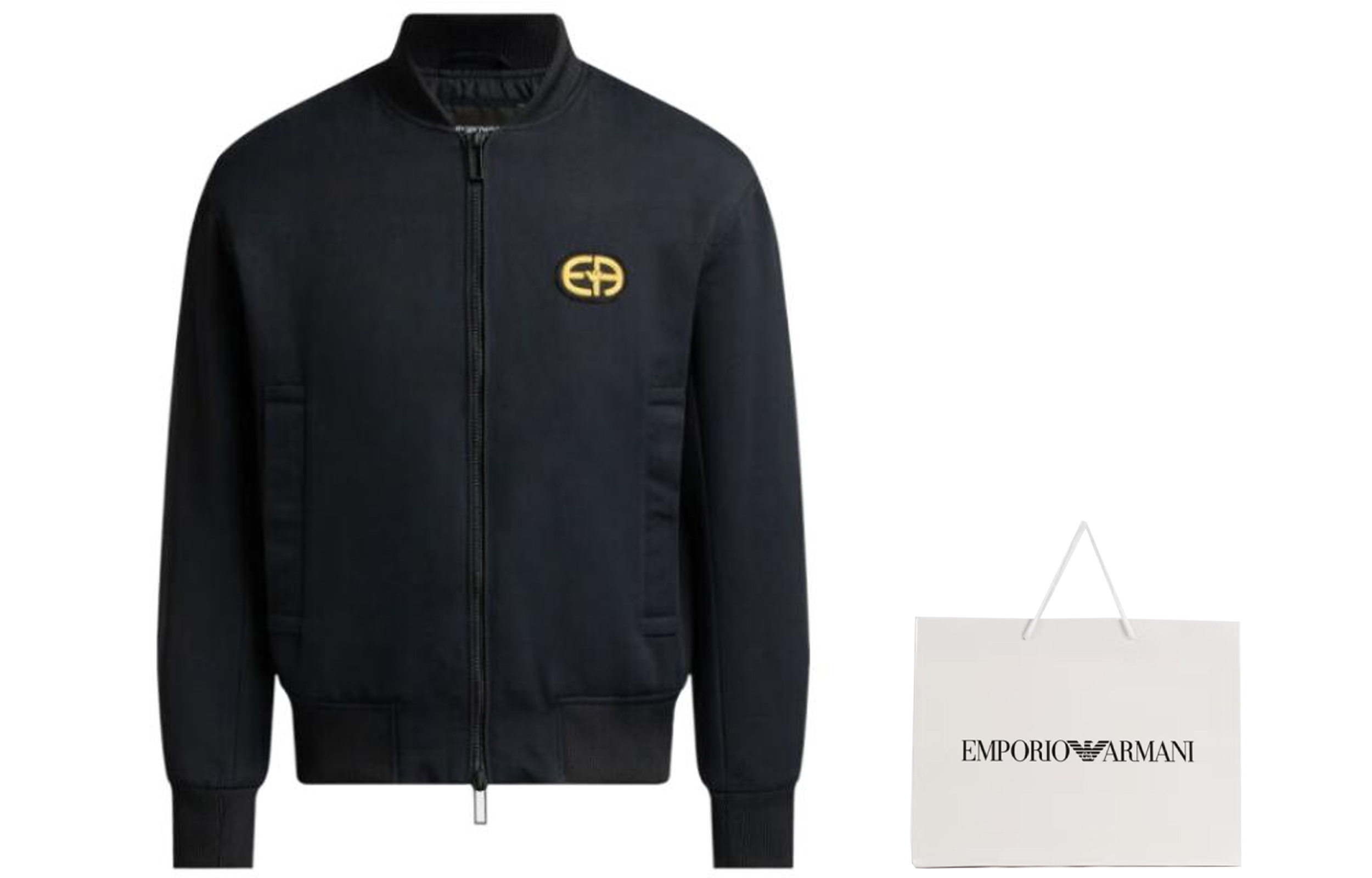 Lookbook 엠포리오 아르마니 솔리드 네이비 집업 긴소매 재킷 6L1BM2-1NKTZ-0920