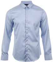 Emporio Armani Solid Point Collar Long Sleeve Casual Shirt Light Blue SS24 E31CC2-0BC33-700 Emporio Armani Solid Point Collar Long Sleeve Casual Shirt Light Blue SS24 E31CC2-0BC33-700