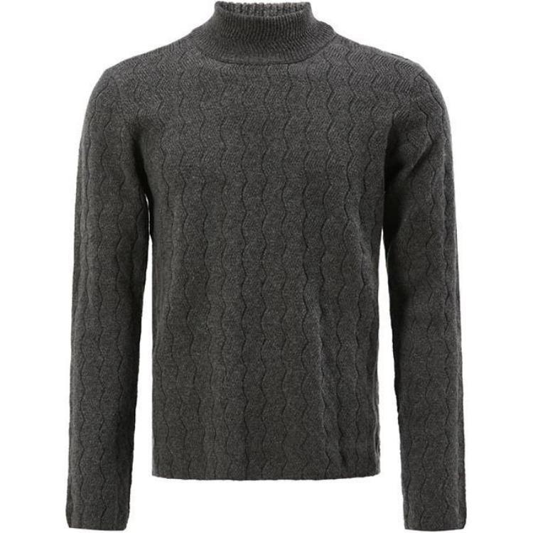 Emporio Armani  Solid Ribbed Knit Turtleneck Sweater. 6K1MYE-1MFJZ-0630
