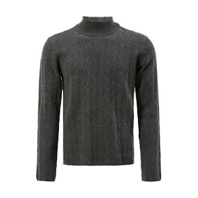 Emporio Armani Solid Ribbed Knit Turtleneck Sweater. 6K1MYE-1MFJZ-0630