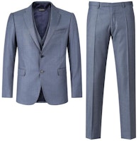 EMPORIO ARMANI Solid Single-Breasted Blazer Suit SS24 - Navy Blue. H41YMT-01514-713 EMPORIO ARMANI Solid Single-Breasted Blazer Suit SS24 - Navy Blue. H41YMT-01514-713