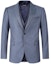 Lookbook 엠포리오 아르마니 솔리드 싱글 브레스티드 블레이저 수트 SS24 - 네이비 블루. H41YMT-01514-713