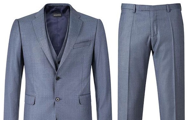 엠포리오 아르마니 솔리드 싱글 브레스티드 블레이저 수트 SS24 - 네이비 블루. H41YMT-01514-713 2