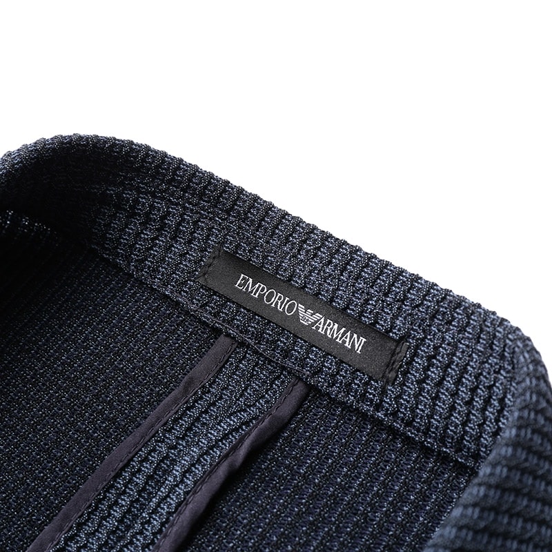 Purchase 엠포리오 아르마니 FW23 솔리드 싱글브레스트 캐주얼 블레이저 - 네이비 블루 H41G37-E1057-919