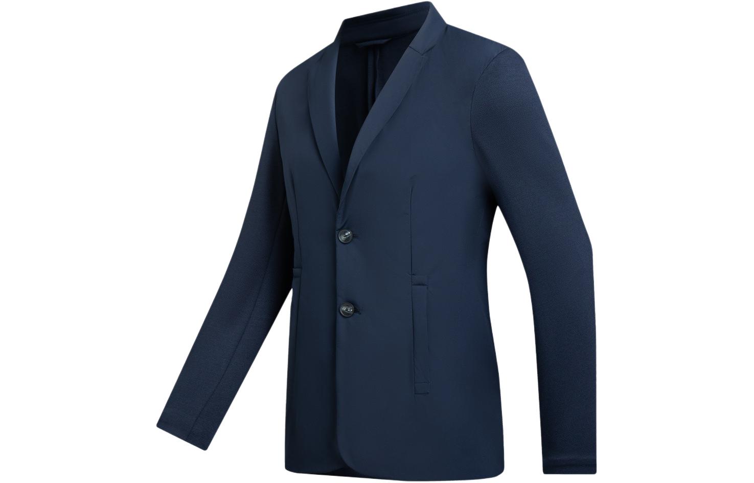 Emporio Armani  Solid Single-Breasted Long-Sleeve Blazer Jacket Blue 6R1G75-1NGXZ-09B3 圖 4