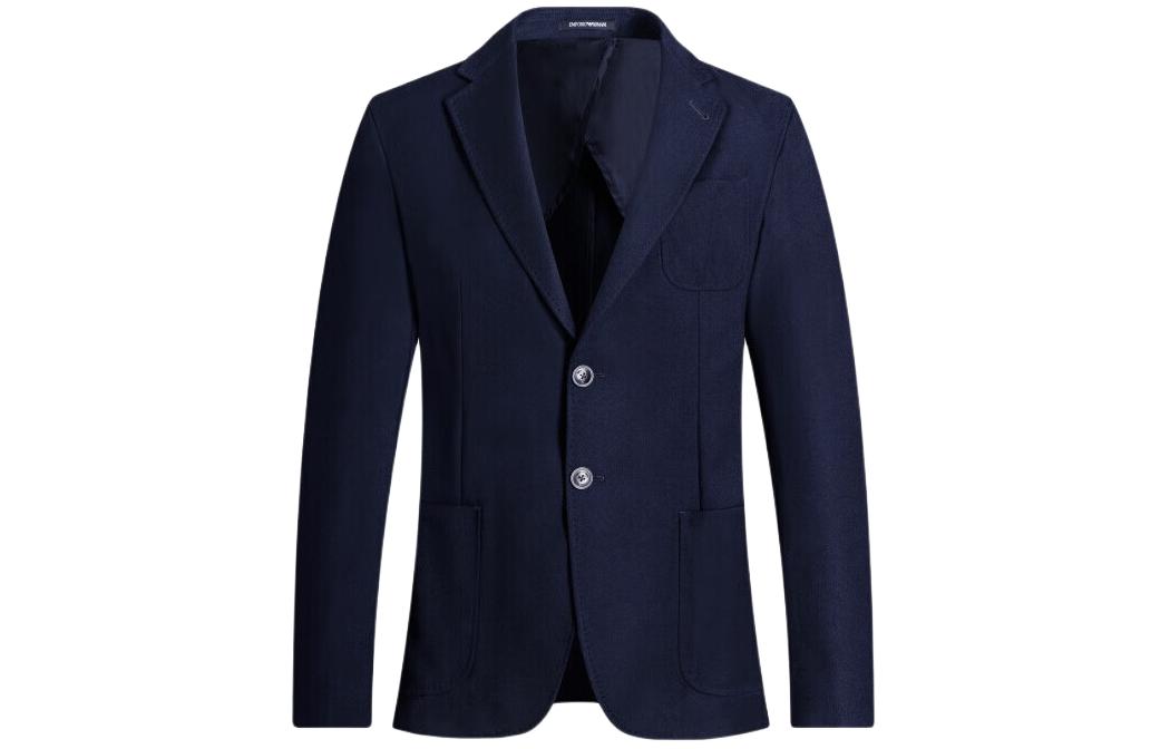 Emporio Armani  Solid Single-Breasted Navy Blazer Jacket H31G43-C1062-922