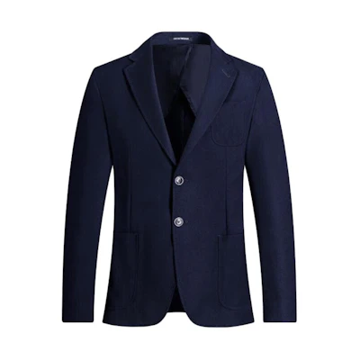 Emporio Armani Solid Single-Breasted Navy Blazer Jacket H31G43-C1062-922