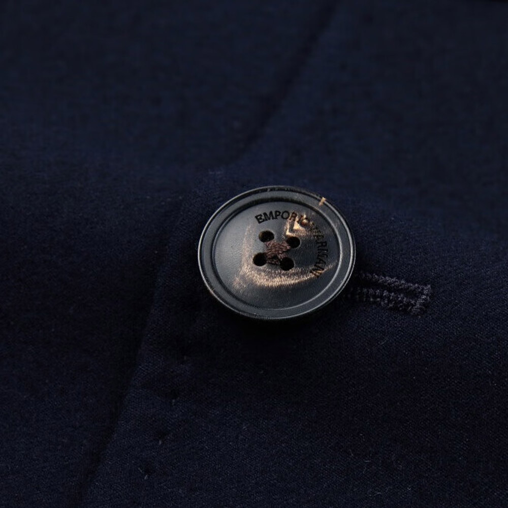 Details for 엠포리오 아르마니 솔리드 네이비 싱글 브레스티드 블레이저 재킷 H31G43-C1062-922