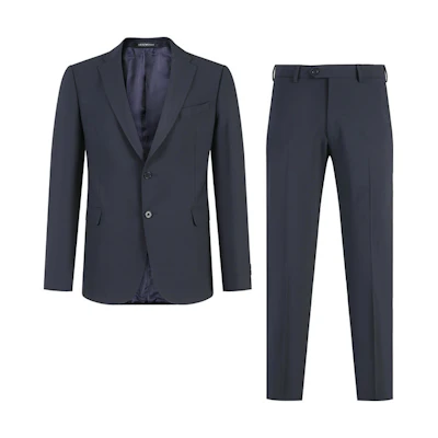 Emporio Armani Solid Single-Breasted Suit - Dark Blue E31VMB-01506-922