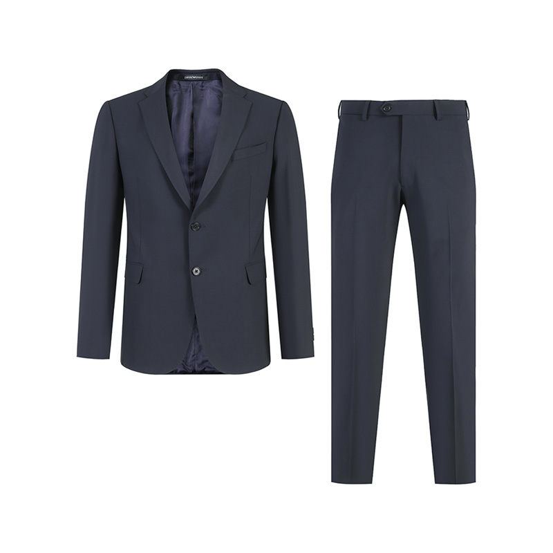 Order Emporio Armani  Solid Single-Breasted Suit - Dark Blue E31VMB-01506-922