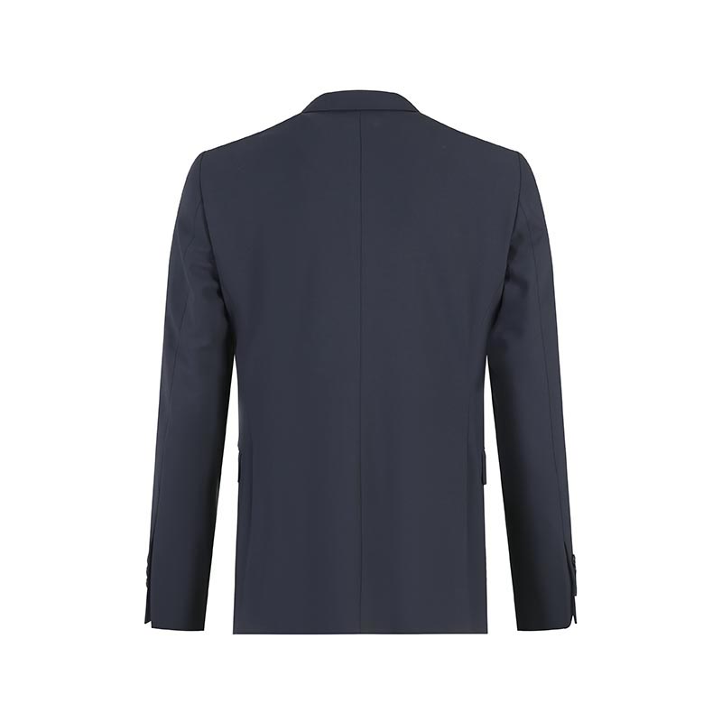 Shop Emporio Armani  Solid Single-Breasted Suit - Dark Blue E31VMB-01506-922