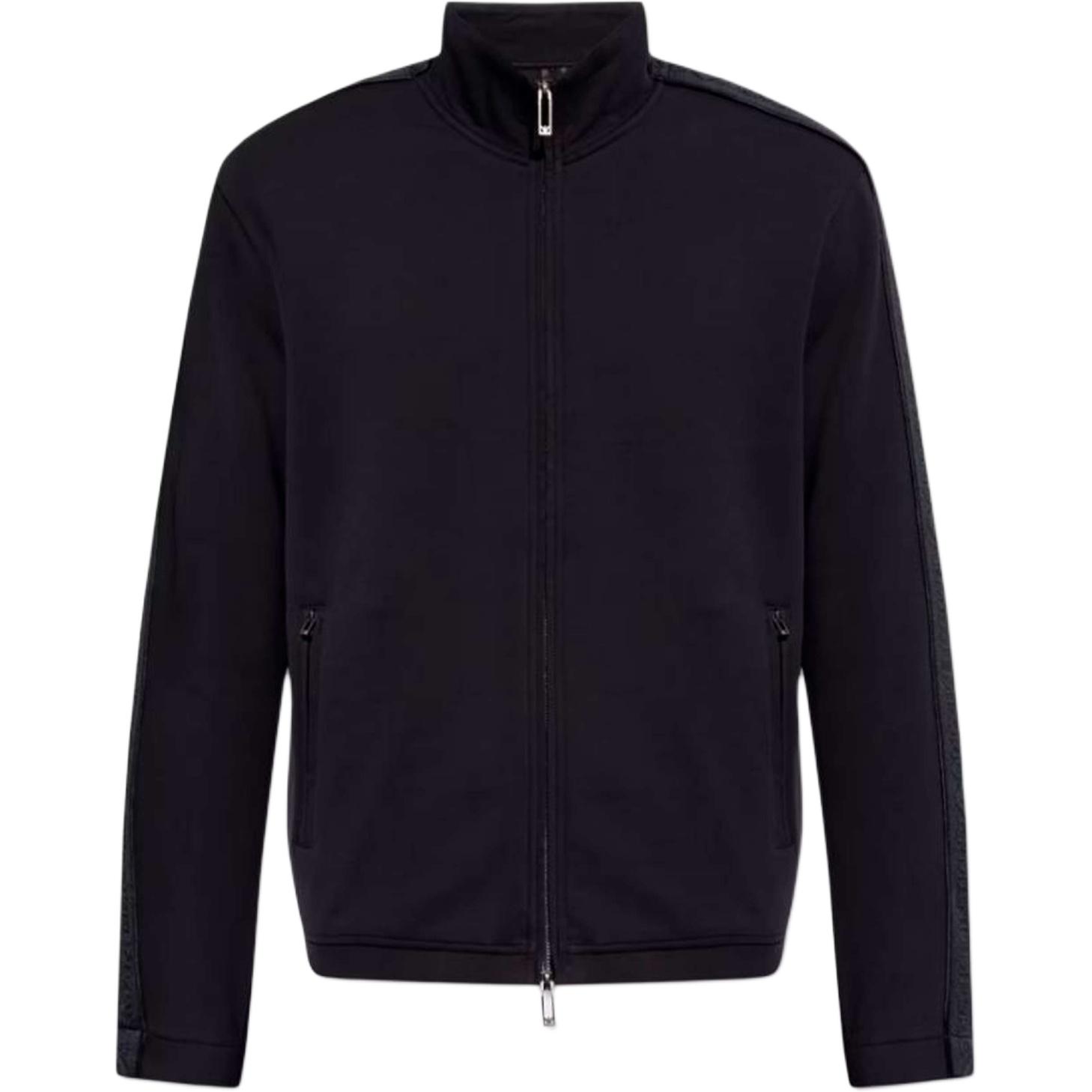 Emporio Armani  Solid Zip-Up High-Collar Jacket Black. 3D1M69-1JHSZ-0920
