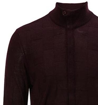Emporio Armani Solid Zip Neck Sweater Long Sleeve - Dark Brown 6K1BY4-1MFIZ-0820 Purchase Emporio Armani Solid Zip Neck Sweater Long Sleeve - Dark Brown 6K1BY4-1MFIZ-0820