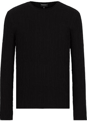 EMPORIO ARMANI SS22 黑色修身條紋質感針織長袖上衣 3L1MV8-1M08Z-0999 Order EMPORIO ARMANI SS22 黑色修身條紋質感針織長袖上衣 3L1MV8-1M08Z-0999