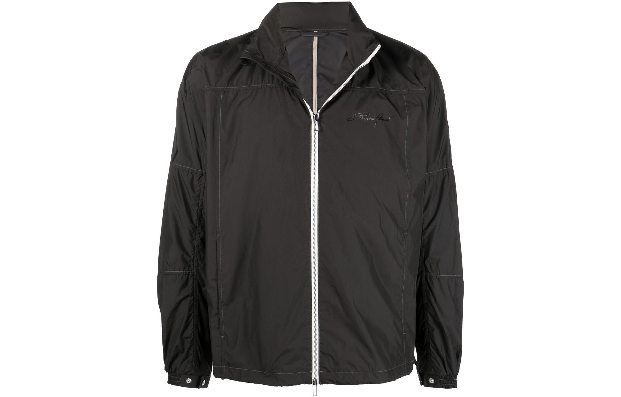 EMPORIO ARMANI  SS22 Logo Print Lightweight Jacket - Black 3L1BC5-1NCGZ-0999