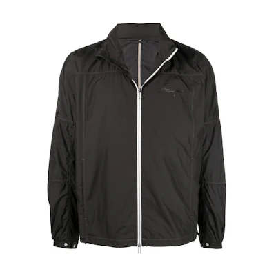 EMPORIO ARMANI SS22 Logo Print Lightweight Jacket - Black 3L1BC5-1NCGZ-0999