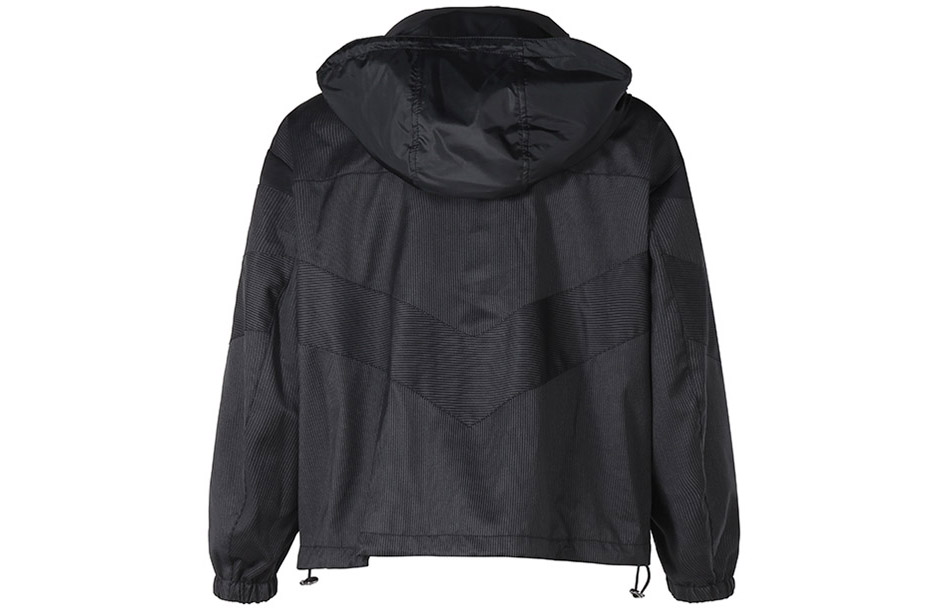 Lookbook EMPORIO ARMANI SS22宽松版型条纹连帽夹克 - 深灰色 I1R530-I1016-632