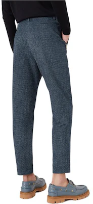 Emporio Armani 2022春夏格纹皱布直筒休闲裤海军蓝 I1P820I1463-918 Shop Emporio Armani 2022春夏格纹皱布直筒休闲裤海军蓝 I1P820I1463-918