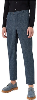 Emporio Armani 2022春夏格纹皱布直筒休闲裤海军蓝 I1P820I1463-918 Purchase Emporio Armani 2022春夏格纹皱布直筒休闲裤海军蓝 I1P820I1463-918
