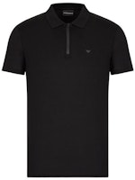EMPORIO ARMANI SS22 Slim Fit Half-Zip Short Sleeve Polo Shirt Black 3L1FAB1-JUVZ-0999 EMPORIO ARMANI SS22 Slim Fit Half-Zip Short Sleeve Polo Shirt Black 3L1FAB1-JUVZ-0999