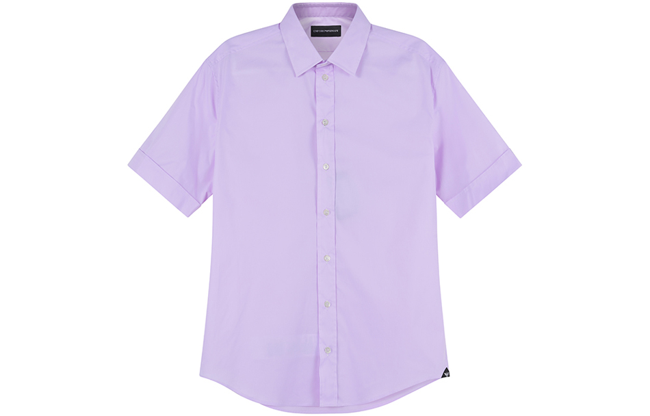 Emporio Armani  SS23 Casual Short-Sleeve Shirt Light Mauve. D41CS4-01C68-800