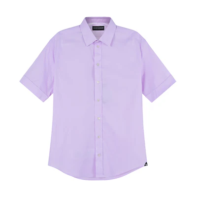 Emporio Armani SS23 Casual Short-Sleeve Shirt Light Mauve. D41CS4-01C68-800