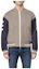 Order EMPORIO ARMANI SS23 Colorblock Zip-Up Baseball Jacket in Khaki. 6L1BL8-1NMYZ-0137