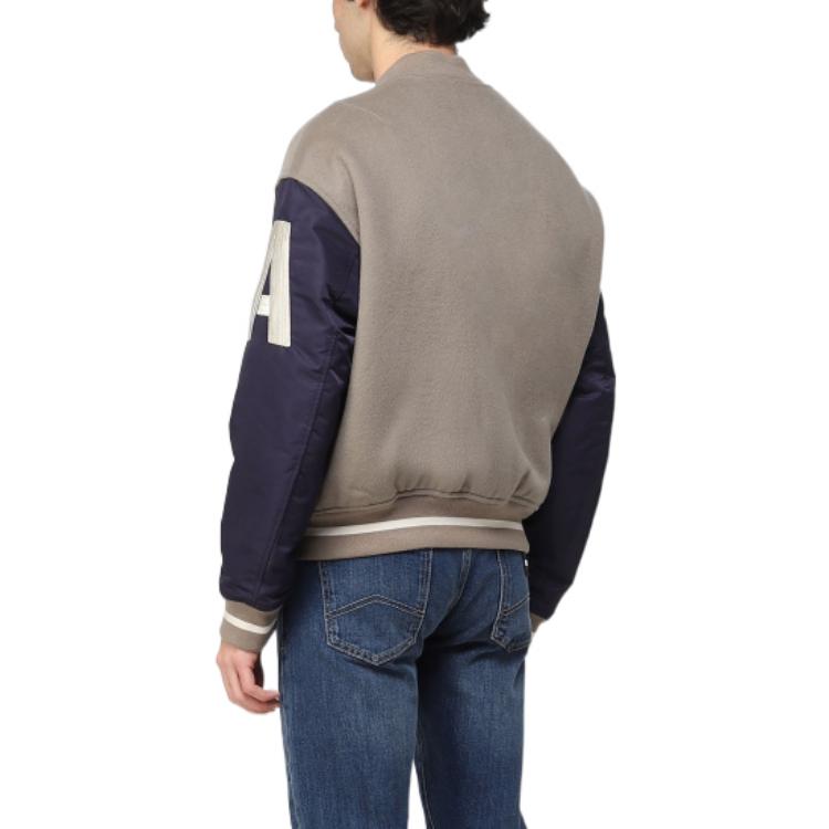 EMPORIO ARMANI  SS23 Colorblock Zip-Up Baseball Jacket in Khaki. 6L1BL8-1NMYZ-0137 圖 3