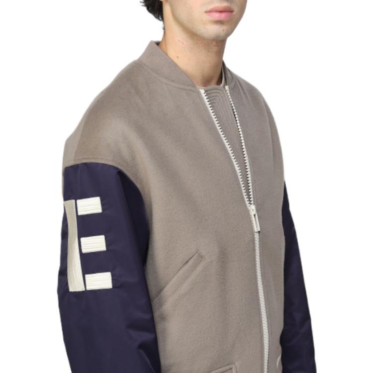 EMPORIO ARMANI  SS23 Colorblock Zip-Up Baseball Jacket in Khaki. 6L1BL8-1NMYZ-0137 圖 4