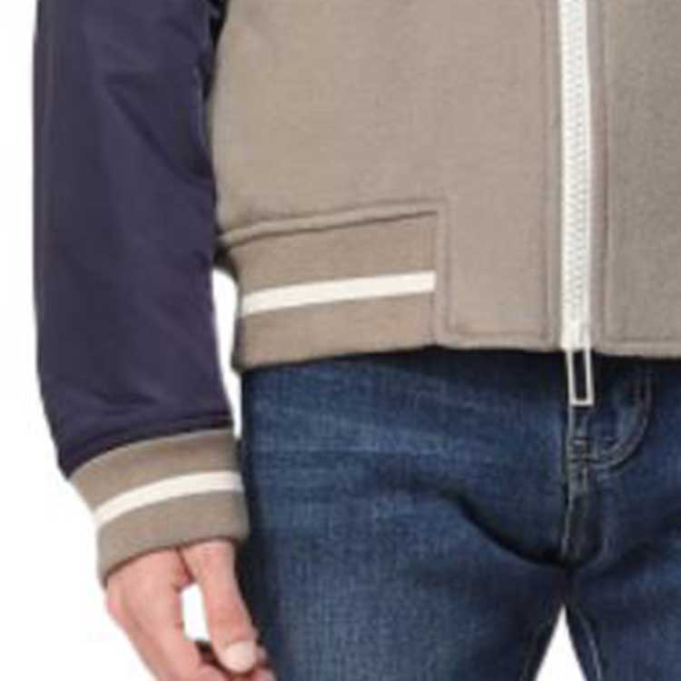 EMPORIO ARMANI  SS23 Colorblock Zip-Up Baseball Jacket in Khaki. 6L1BL8-1NMYZ-0137 圖 5