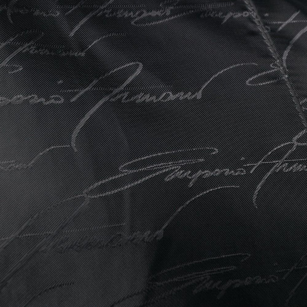 Sizing EMPORIO ARMANI SS23 Jaket Hoodie Abu Gelap Motif Huruf dengan Resleting 3R1BQ9-1NVSZ-F613