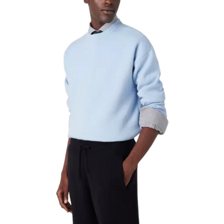 Emporio Armani  SS23 Light Blue Crewneck Cashmere Knit Sweater. 3R1MX7-1MDUZ-0708 圖 4