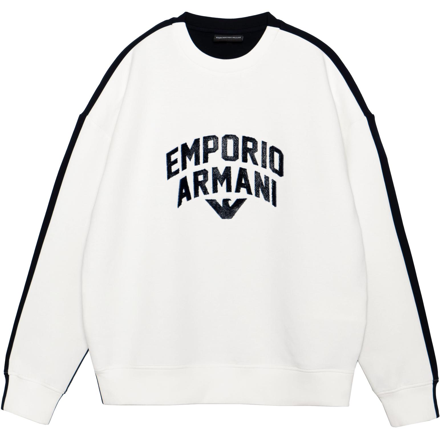 Order Emporio Armani SS23 標誌印花拼色套頭運動衫. 3R1MBE-1JHSZ-0163