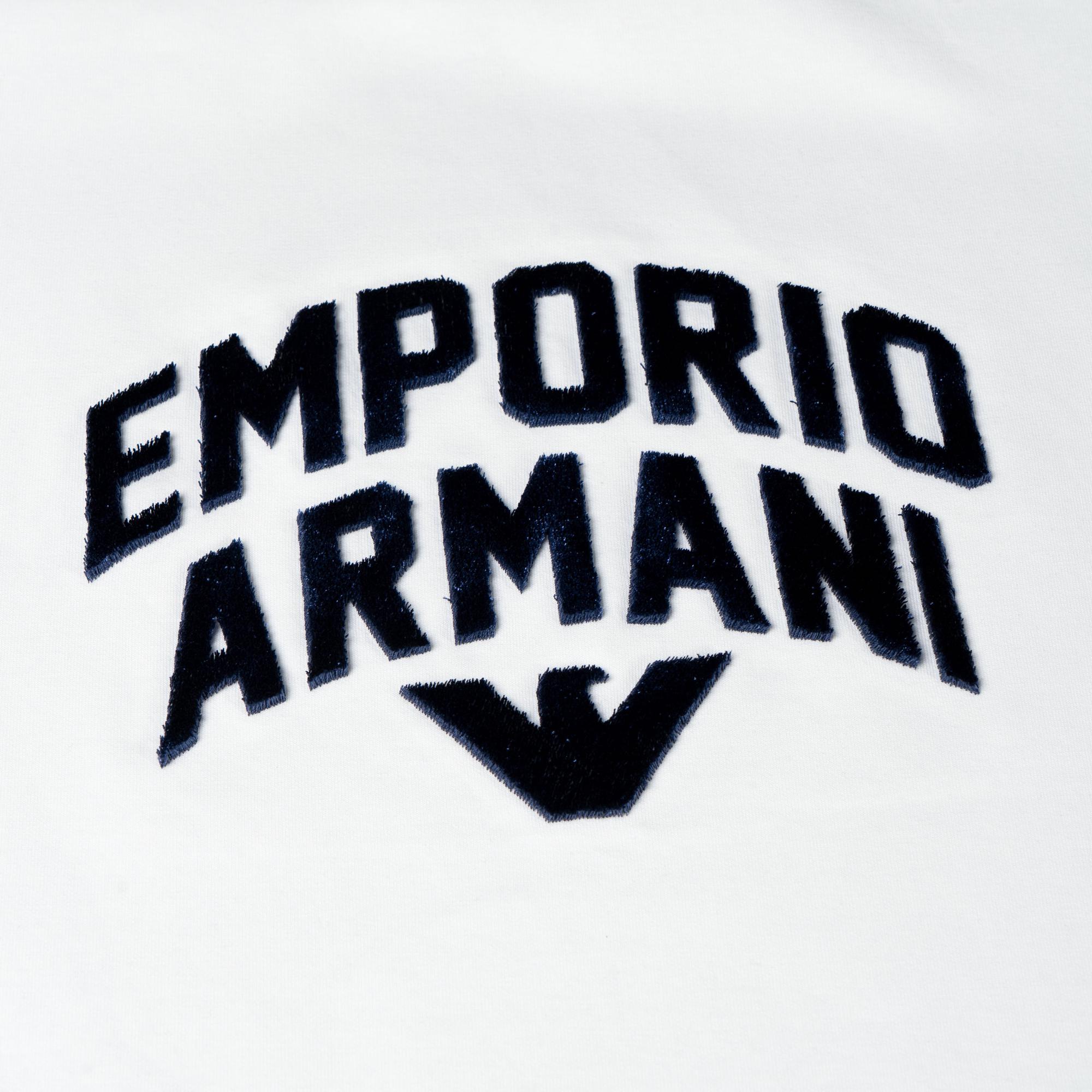 Cheap Emporio Armani SS23 標誌印花拼色套頭運動衫. 3R1MBE-1JHSZ-0163