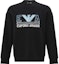 Order EMPORIO ARMANI SS23 Logo Print Pullover Sweatshirt Black 3R1MBT-1JHSZ-09K4