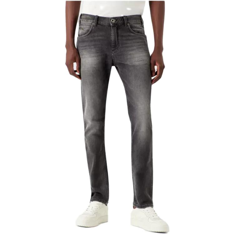 Purchase EMPORIO ARMANI SS23 Jeans Negros Rectos de Pierna Recta Largos 3R1J16-1D0FZ-0006