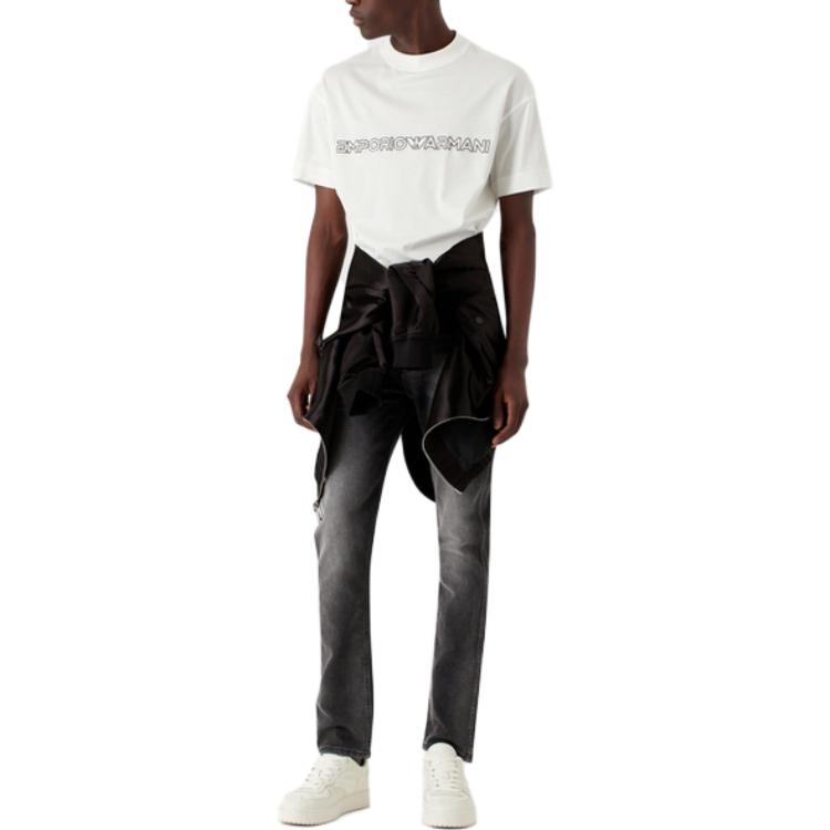 Details for EMPORIO ARMANI SS23 Jeans Negros Rectos de Pierna Recta Largos 3R1J16-1D0FZ-0006