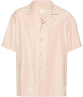 EMPORIO ARMANI SS24 Beige Short-Sleeve Shirt with Palm Tree Embroidery 3D1C6L-1K3WZ-0137 EMPORIO ARMANI SS24 Beige Short-Sleeve Shirt with Palm Tree Embroidery 3D1C6L-1K3WZ-0137