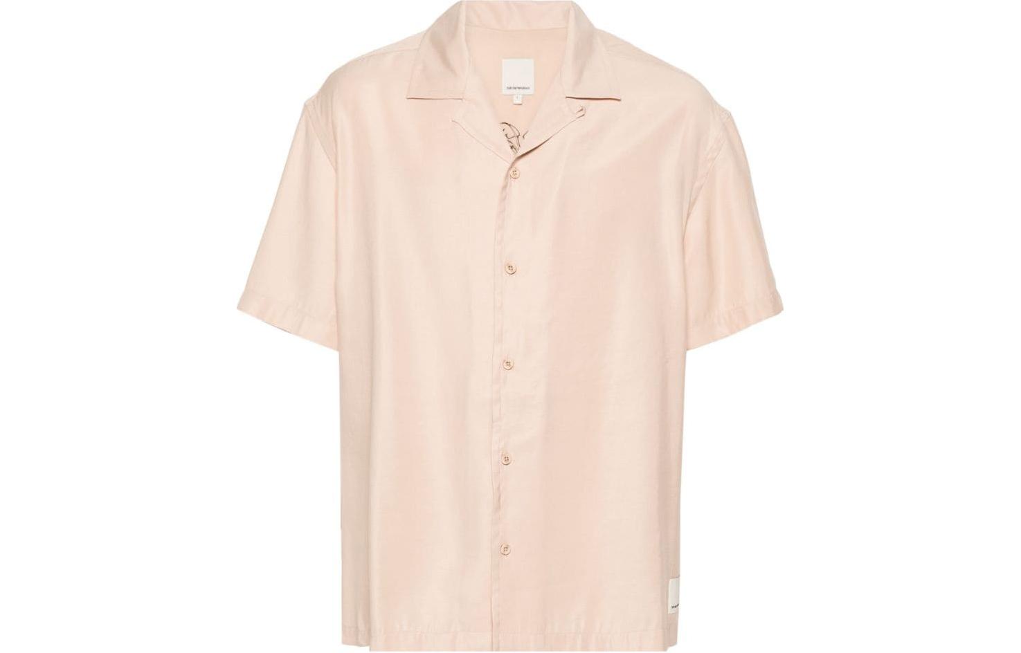 Order エンポリオアルマーニ SS24 ベージュ 半袖シャツ パームツリー刺繍入り 3D1C6L-1K3WZ-0137