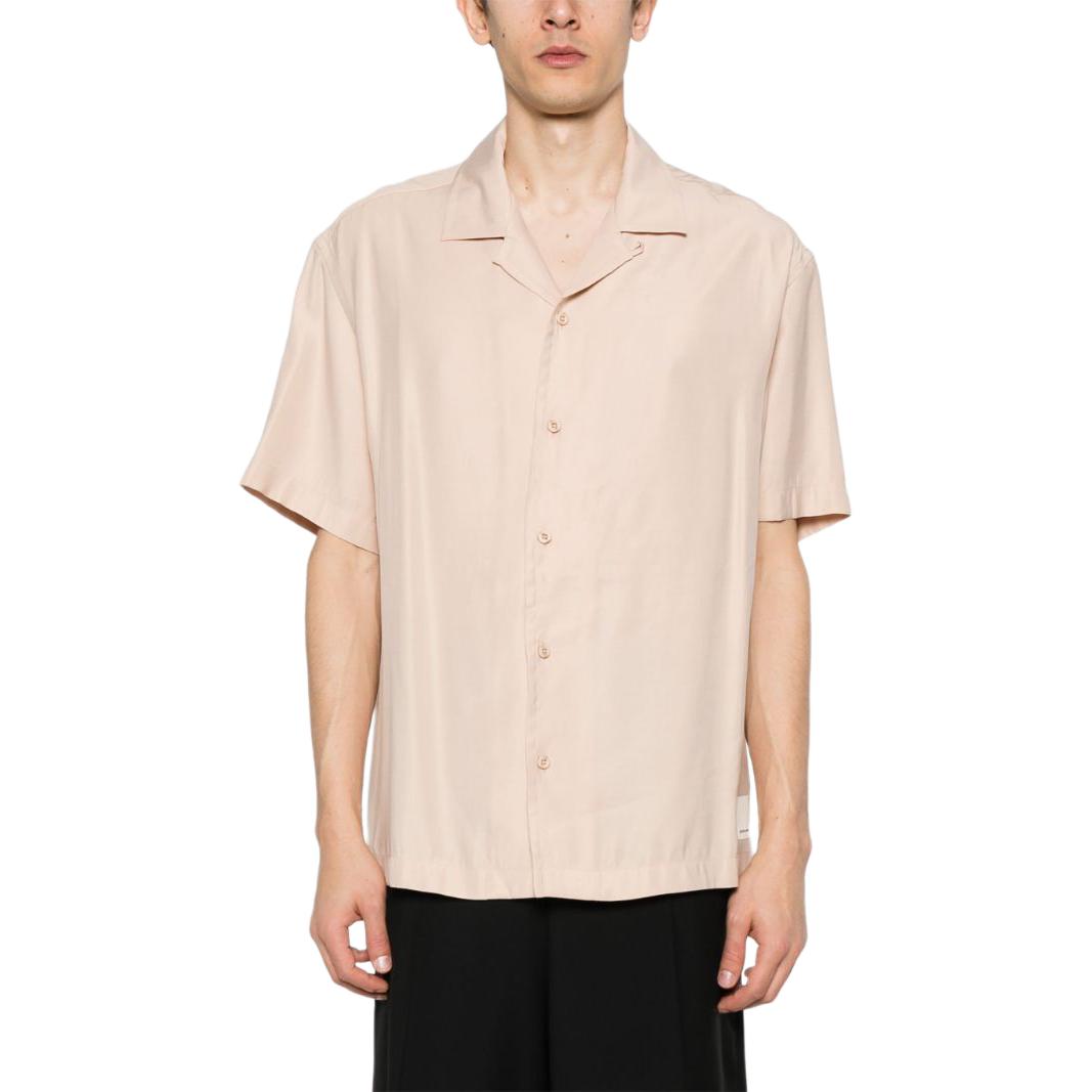 Lookbook エンポリオアルマーニ SS24 ベージュ 半袖シャツ パームツリー刺繍入り 3D1C6L-1K3WZ-0137