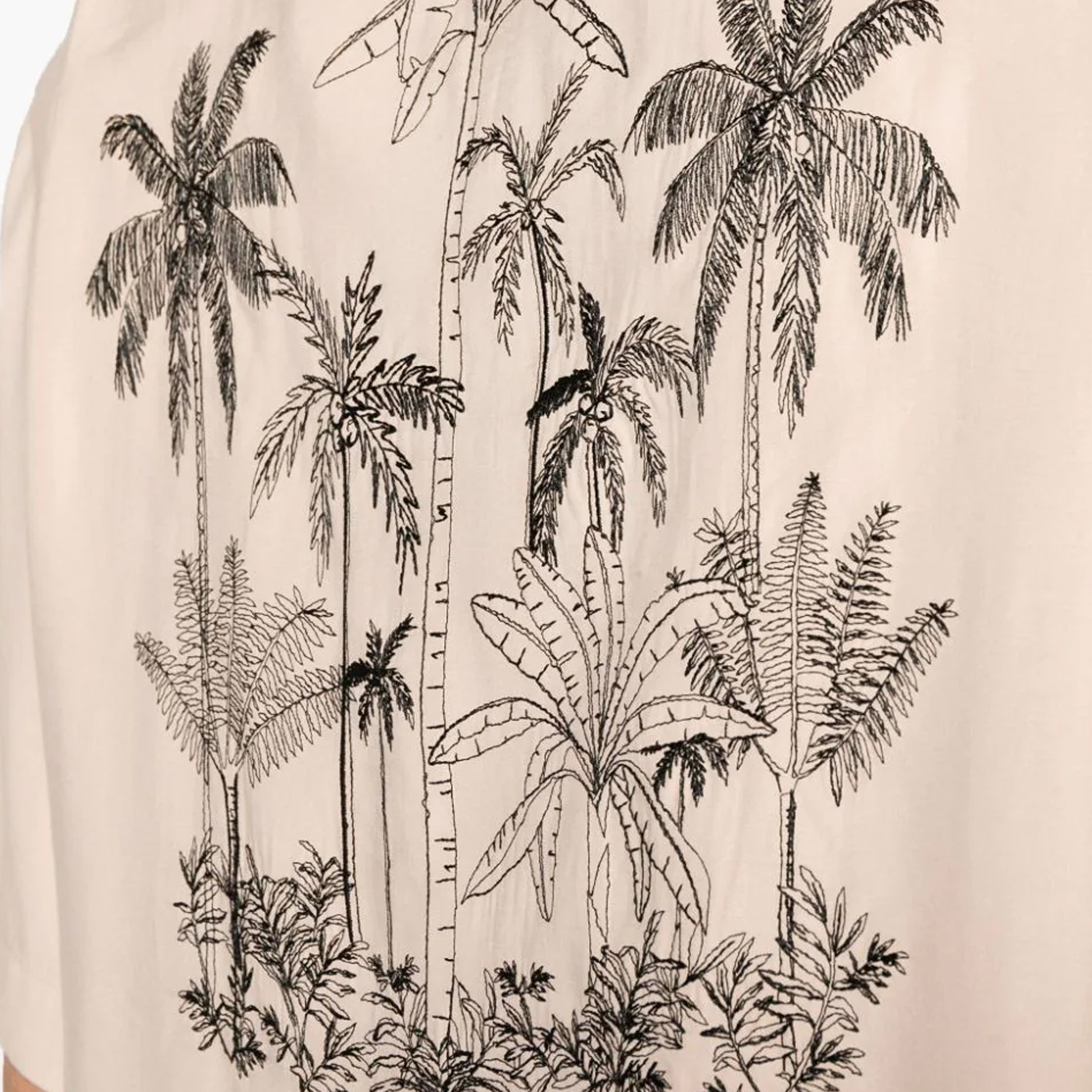 Details for エンポリオアルマーニ SS24 ベージュ 半袖シャツ パームツリー刺繍入り 3D1C6L-1K3WZ-0137