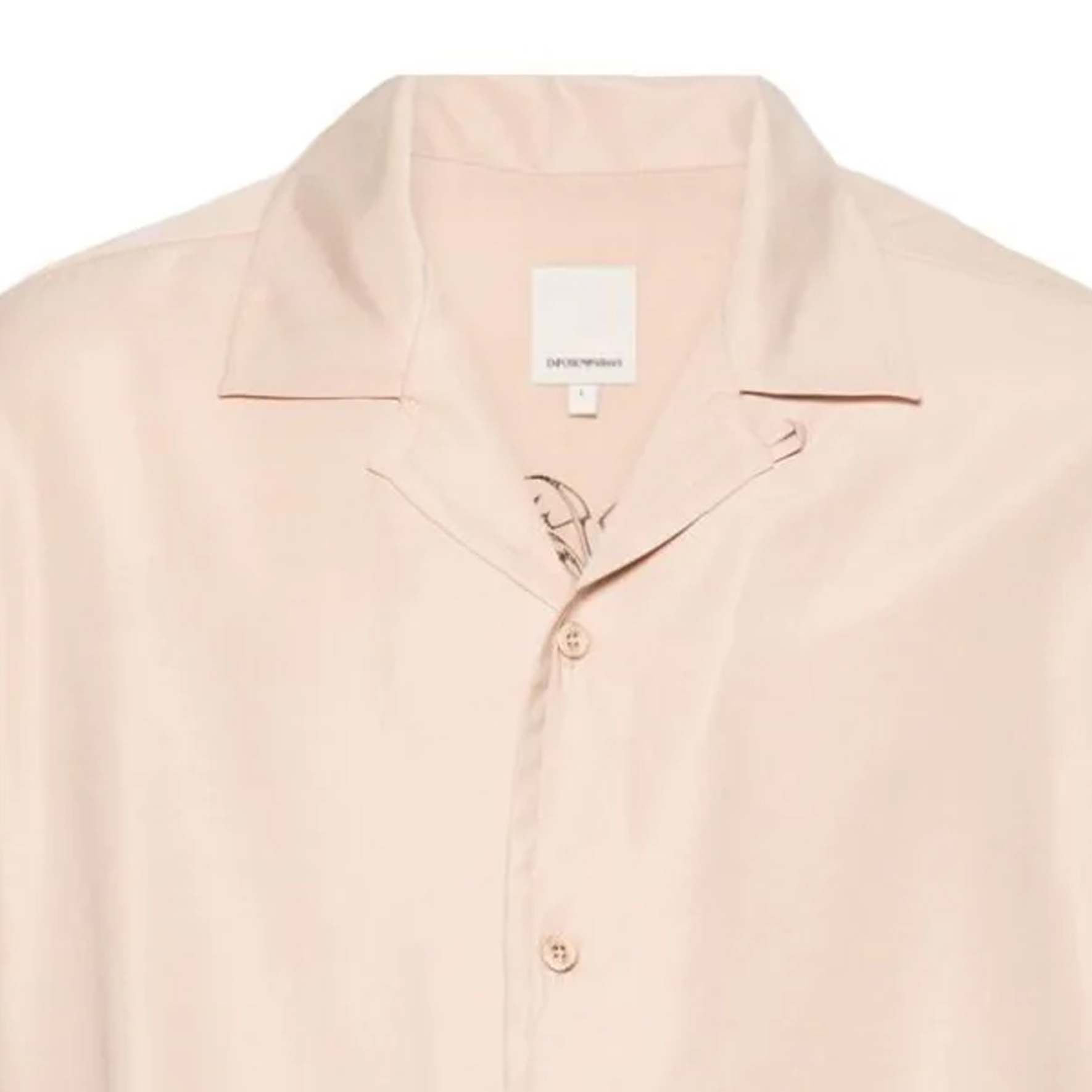 Sizing エンポリオアルマーニ SS24 ベージュ 半袖シャツ パームツリー刺繍入り 3D1C6L-1K3WZ-0137