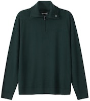 EMPORIO ARMANI SS24 Half-Zip High Neck Knit Sweater Deep Green. 6R1MXF-1MNFZ-F553 EMPORIO ARMANI SS24 Half-Zip High Neck Knit Sweater Deep Green. 6R1MXF-1MNFZ-F553